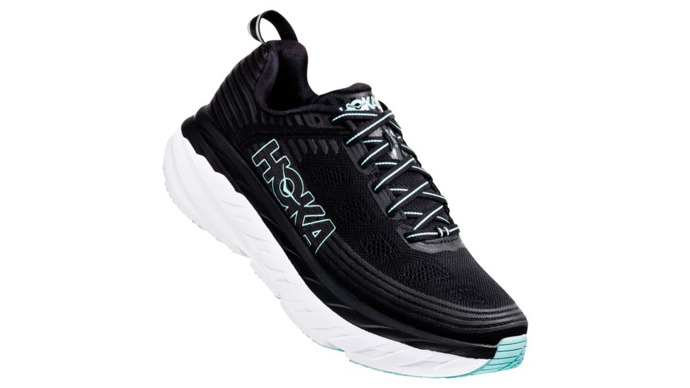 Hoka Bondi 6 Running Shoes - Women's, Black / Aqua Sky, Medium, 6.5, 1019270-BASY-06.5