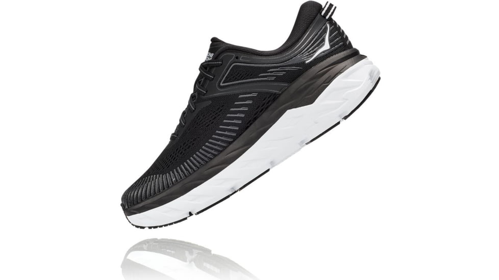 Hoka Bondi 7 Road Running Shoes - Men's, Black / White, 7 US, Regular, 1110518-BWHT-07
