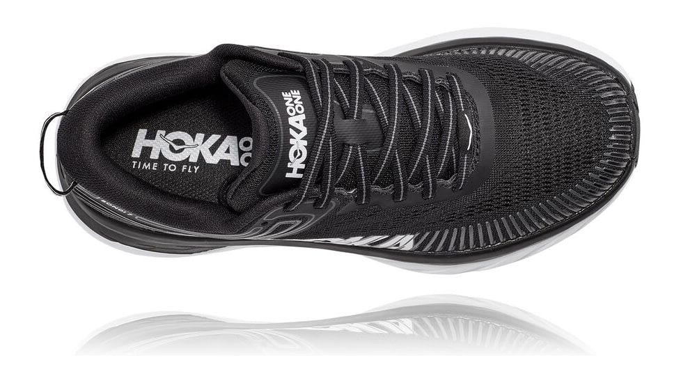 Hoka Bondi 7 Road Running Shoes - Men's, Black / White, 7 US, Regular, 1110518-BWHT-07