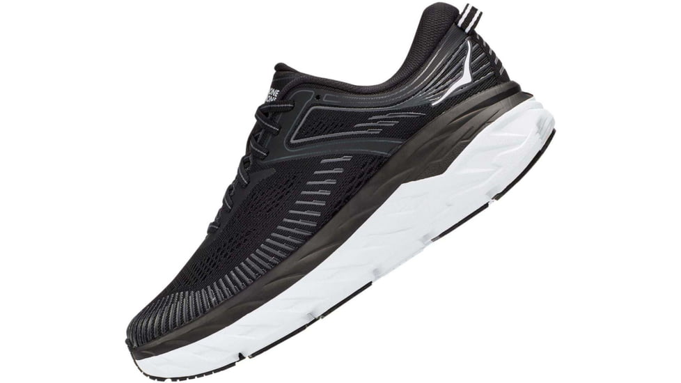 Hoka Bondi 7 Road Running Shoes - Men's, Black/White, 10.5 US, Wide,  1110530-BWHT-10.5EE
