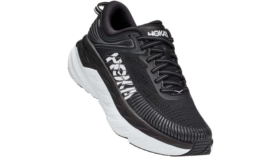 Hoka Bondi 7 Road Running Shoes - Men's, Black/White, 10.5 US, Wide,  1110530-BWHT-10.5EE