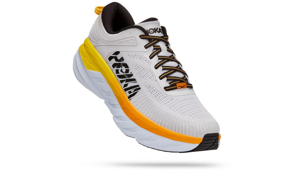 Hoka Bondi 7 Road Running Shoes - Men's, Nimbus Cloud / Radiant Yellow, 12 US, Regular, 1110518-NCRY-12
