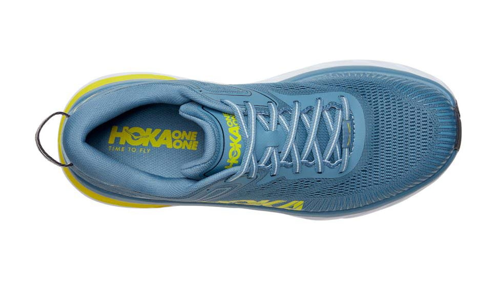 Hoka Bondi 7 Road Running Shoes - Men's, Provincial Blue/Citrus, 10.5 US, Medium, 1110518-PBCS-10.5