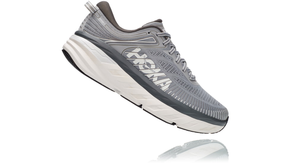Hoka Bondi 7 Road Running Shoes - Men's, Wild Dove/Dark Shadow, 11.5 US, Wide,  1110530-WDDS-11.5EE