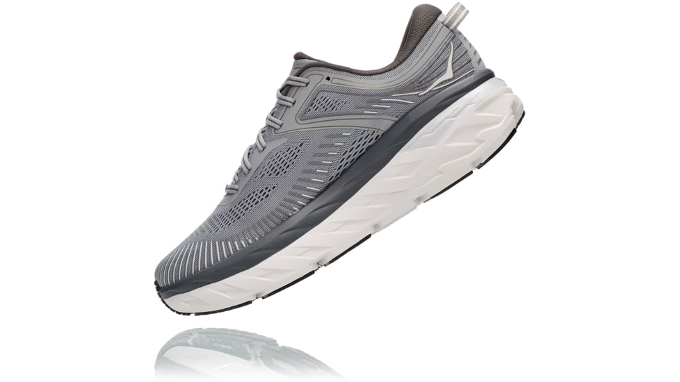 Hoka Bondi 7 Road Running Shoes - Men's, Wild Dove/Dark Shadow, 11.5 US, Wide,  1110530-WDDS-11.5EE
