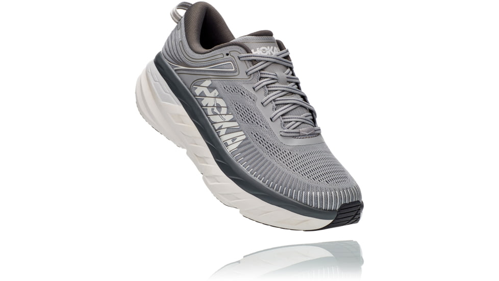 Hoka Bondi 7 Road Running Shoes - Men's, Wild Dove/Dark Shadow, 11.5 US, Wide,  1110530-WDDS-11.5EE