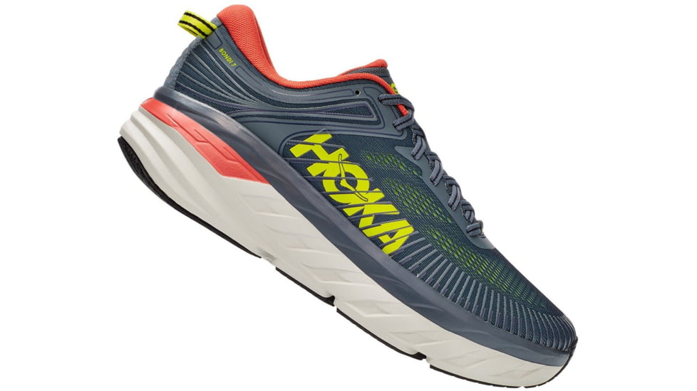 Hoka Bondi 7 Road Running Shoes - Men's, Turbulence/Chili, 9.5 US, Medium, 1110518-TCHL-09.5D