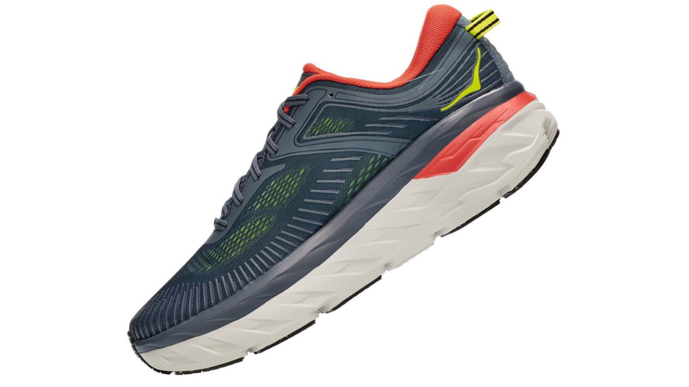 Hoka Bondi 7 Road Running Shoes - Men's, Turbulence/Chili, 9.5 US, Medium, 1110518-TCHL-09.5D
