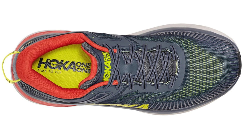 Hoka Bondi 7 Road Running Shoes - Men's, Turbulence/Chili, 9.5 US, Medium, 1110518-TCHL-09.5D