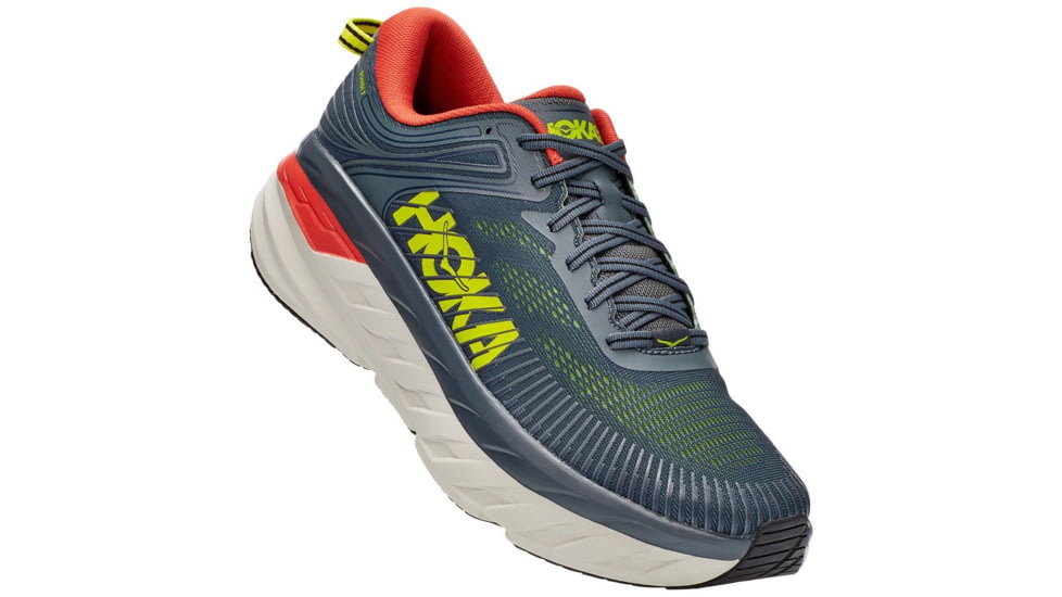 Hoka Bondi 7 Road Running Shoes - Men's, Turbulence/Chili, 9.5 US, Medium, 1110518-TCHL-09.5D