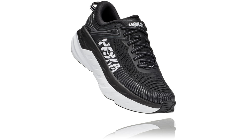 Hoka Bondi 7 Road Running Shoes - Women's, Black / White, 6.5D, 1110531-BWHT-06.5D
