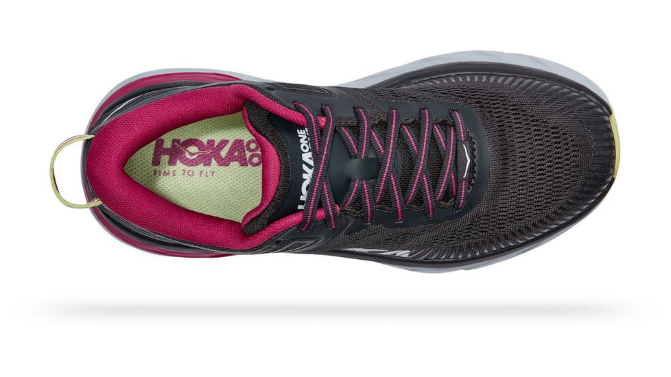 Hoka Bondi 7 Road Running Shoes - Women's, Blue Graphite / Festival Fuchsia, 6 US, Medium, 1110519-BGFF-06