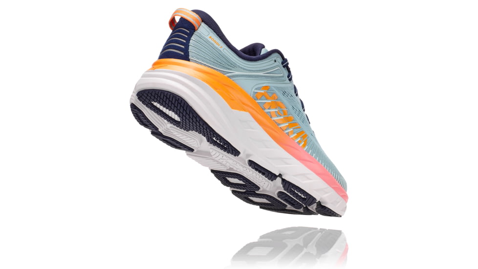 Hoka Bondi 7 Road Running Shoes - Womens, Blue Haze/Black Iris, 9.5 US, Wide, 1110531-BHBI-09.5D