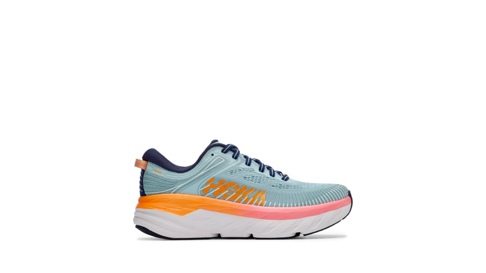 Hoka Bondi 7 Road Running Shoes - Womens, Blue Haze/Black Iris, 9.5 US, Wide, 1110531-BHBI-09.5D