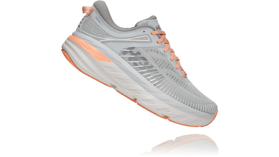 Hoka Bondi 7 Road Running Shoes - Womens, Harbor Mist / Sharkskin, 8, 1110519-HMSH-08