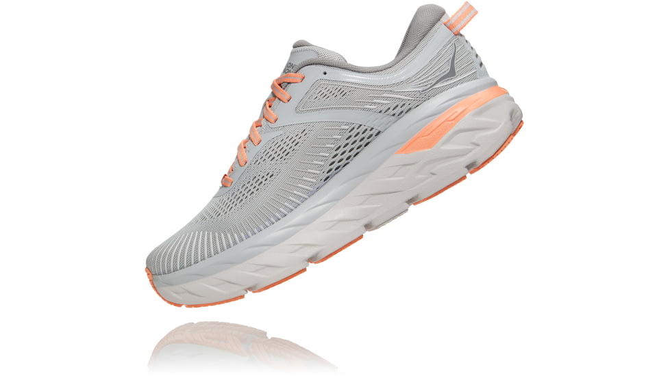 Hoka Bondi 7 Road Running Shoes - Womens, Harbor Mist / Sharkskin, 8, 1110519-HMSH-08