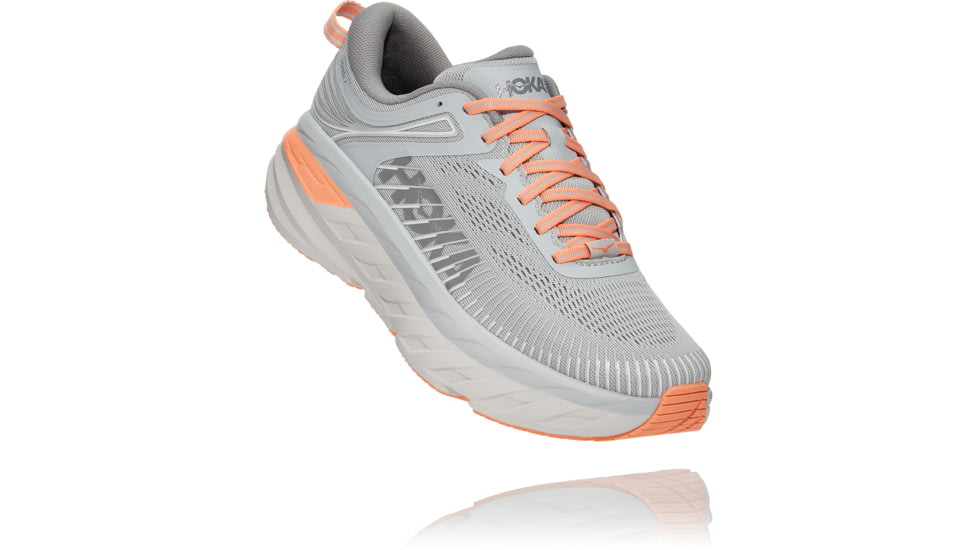 Hoka Bondi 7 Road Running Shoes - Womens, Harbor Mist / Sharkskin, 8, 1110519-HMSH-08