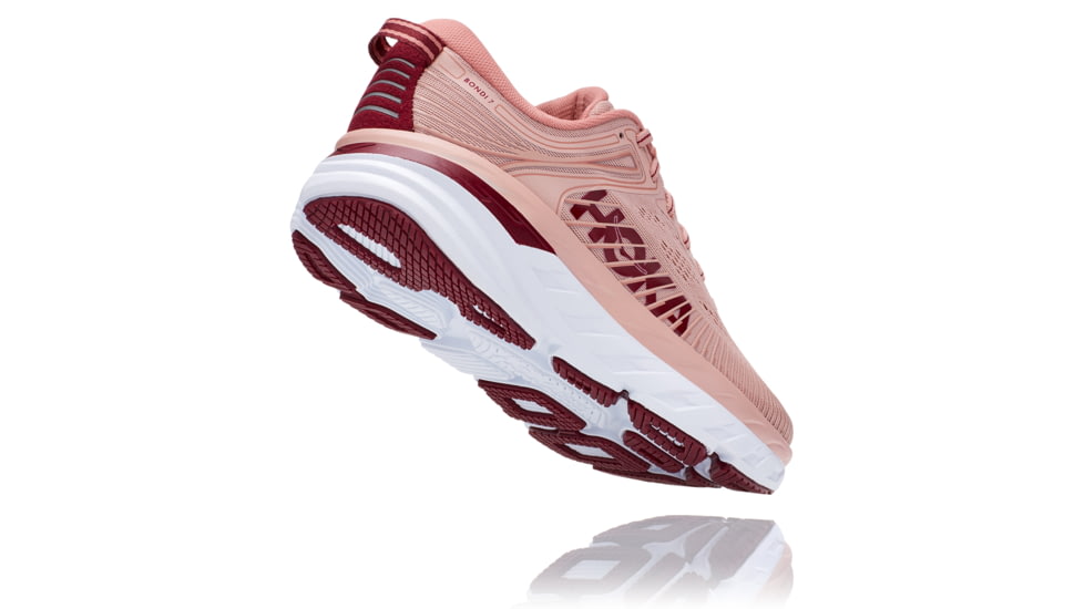Hoka Bondi 7 Road Running Shoes - Women's, Misty Rose/Cordovan, 8.5 US, Medium, 1110519-MRCR-08.5