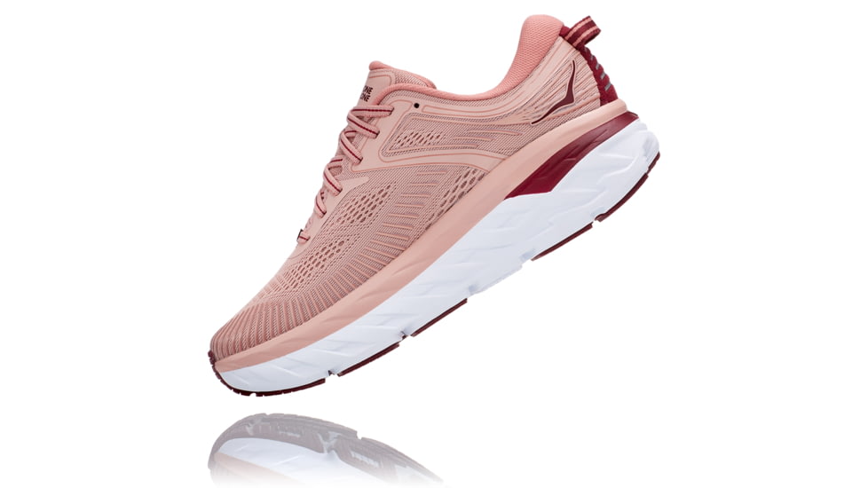 Hoka Bondi 7 Road Running Shoes - Women's, Misty Rose/Cordovan, 8.5 US, Medium, 1110519-MRCR-08.5