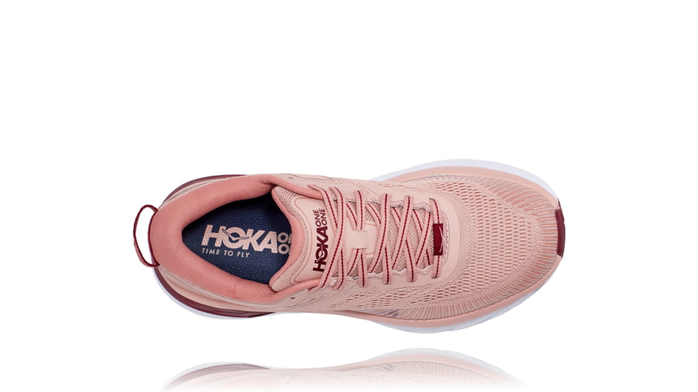 Hoka Bondi 7 Road Running Shoes - Women's, Misty Rose/Cordovan, 8.5 US, Medium, 1110519-MRCR-08.5