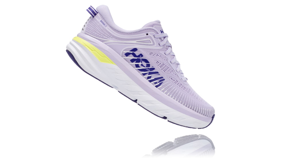 Hoka Bondi 7 Road Running Shoes - Women's, Purple Heather/Clematis Blue, 10.5 US, Medium, 1110519-PHCB-10.5