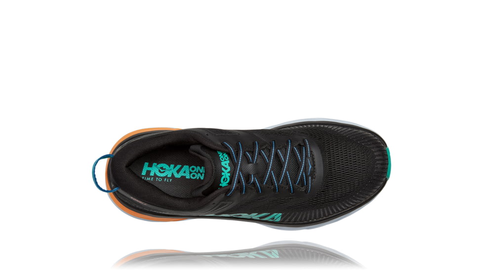 Hoka Bondi 7 Road Running Shoes - Men's, Black/Atlantis, 7.5 US, Medium, 1110518-BATL-07.5