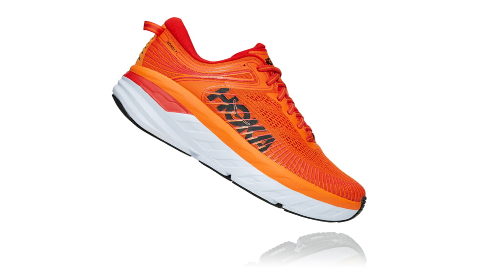 Hoka Bondi 7 Shoes - Mens, Persimmon Orange/Fiesta, 16, 1110518-POFS-16