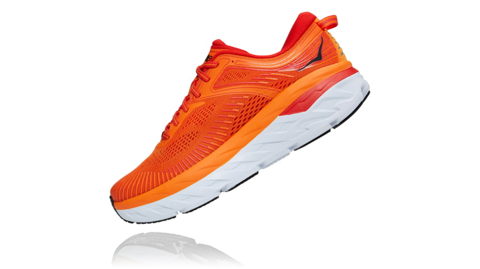 Hoka Bondi 7 Shoes - Mens, Persimmon Orange/Fiesta, 16, 1110518-POFS-16