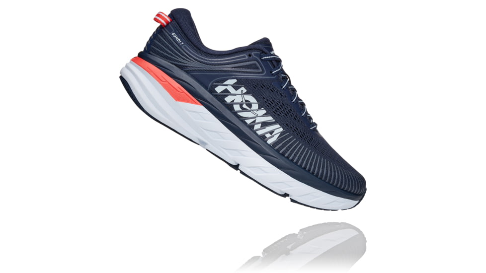 Hoka Bondi 7 Shoes - Womens, Black Iris/Ballad Blue, 8, 1110519-BIBBL-08