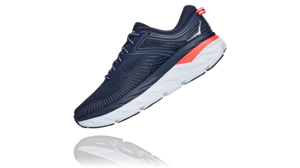 Hoka Bondi 7 Shoes - Womens, Black Iris/Ballad Blue, 8, 1110519-BIBBL-08
