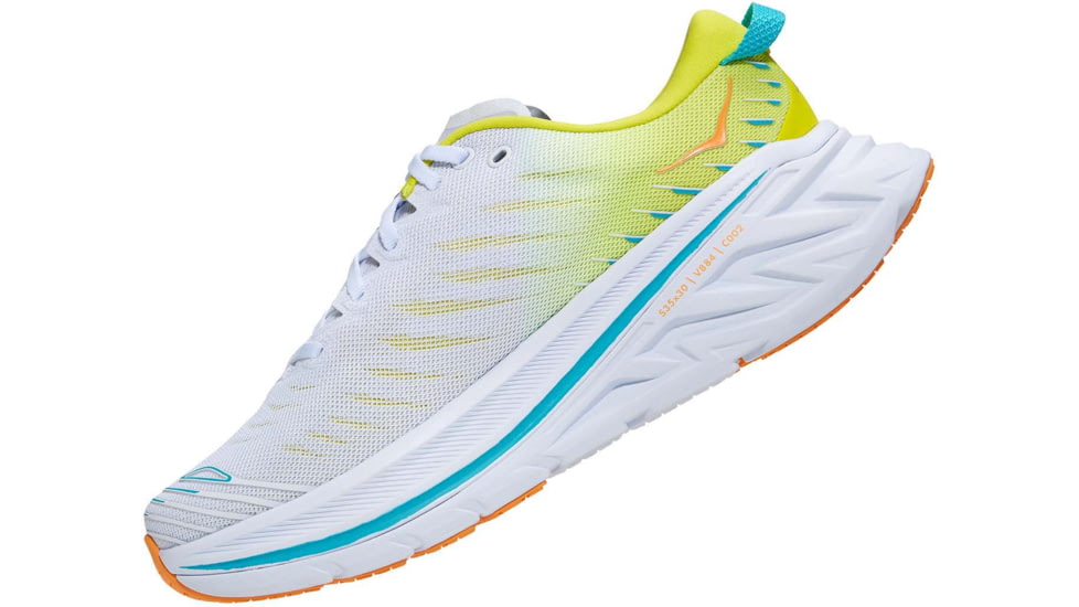 Hoka Bondi X Road Running Shoes - Mens, White/Evening Primrose, 7.5, D, 1113512-WEPR-07.5D