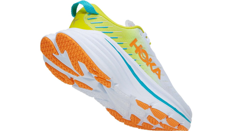 Hoka Bondi X Road Running Shoes - Womens, White/Evening Primrose, 9.5, B, 1113513-WEPR-09.5B