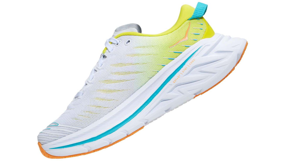 Hoka Bondi X Road Running Shoes - Womens, White/Evening Primrose, 9.5, B, 1113513-WEPR-09.5B