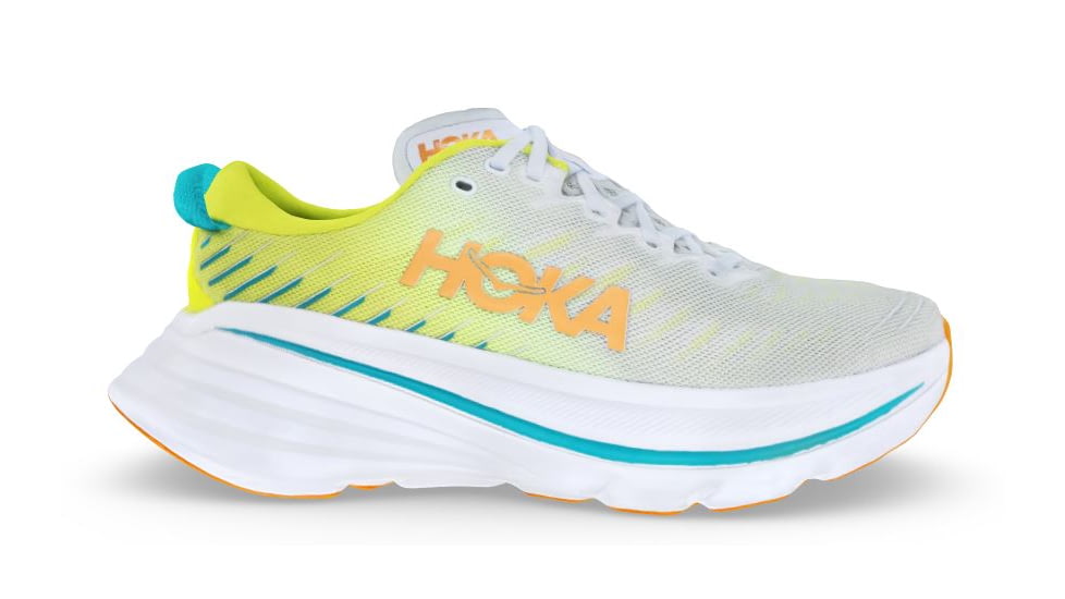 Hoka Bondi X Shoes - Mens, White/Evening Primrose, 14D, 1113512-WEPR-14D