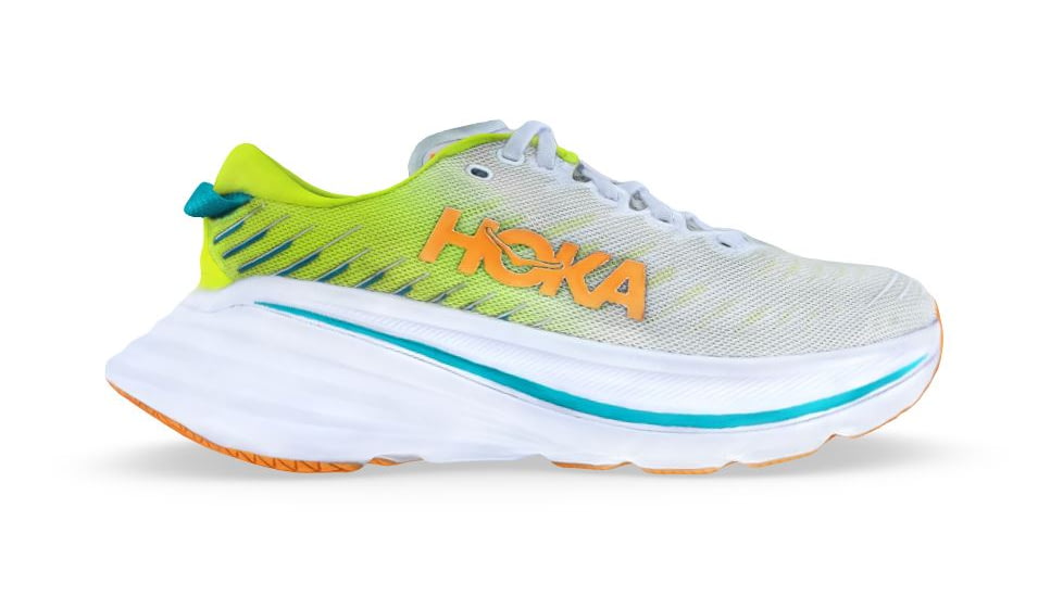 Hoka Bondi X Shoes - Womens, White/Evening Primrose, 5B, 1113513-WEPR-05B