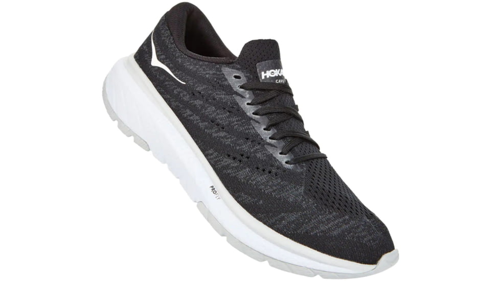 Hoka Cavu 3 Road Running Shoes - Womens, Black/White, 8.5 US, Medium, 1106482-BWHT-08.5