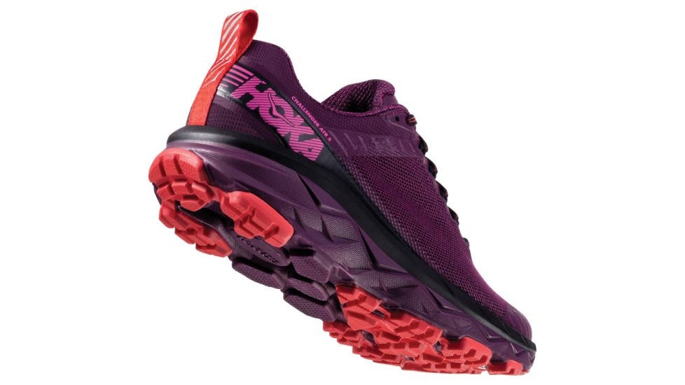 Hoka Challenger Atr 5 Running Shoes - Womens, Italian Plum / Poppy Red, Medium, 5, 1104094-IPPRD-05