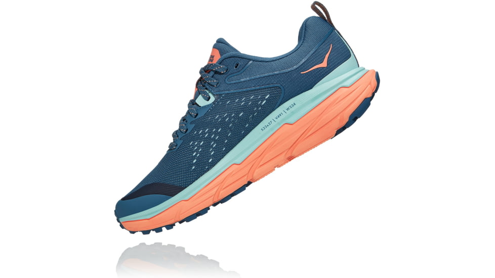 Hoka Challenger ATR 6 Trail Running Shoes - Womens, Real Teal / Cantaloupe, 7.5B, 1106512-RTCN-07.5B