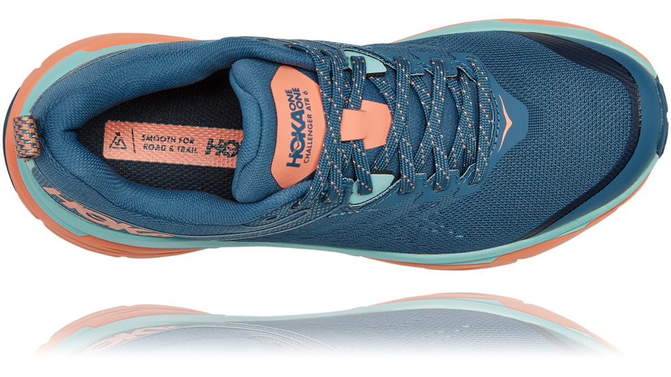 Hoka Challenger ATR 6 Trail Running Shoes - Womens, Real Teal / Cantaloupe, 7.5B, 1106512-RTCN-07.5B