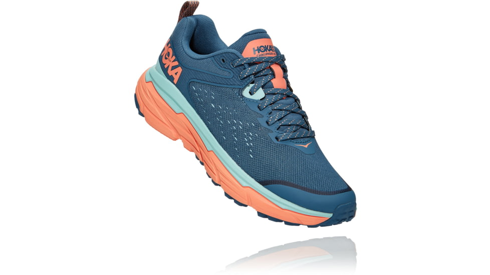 Hoka Challenger ATR 6 Trail Running Shoes - Women's, Real Teal / Cantaloupe, 5.5B, 1106512-RTCN-05.5B