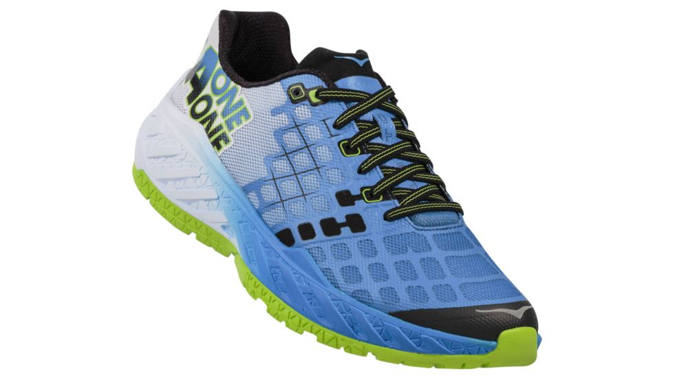 Hoka Clayton Road Running Shoe - Men's-Green/French Blue-Medium-12.5