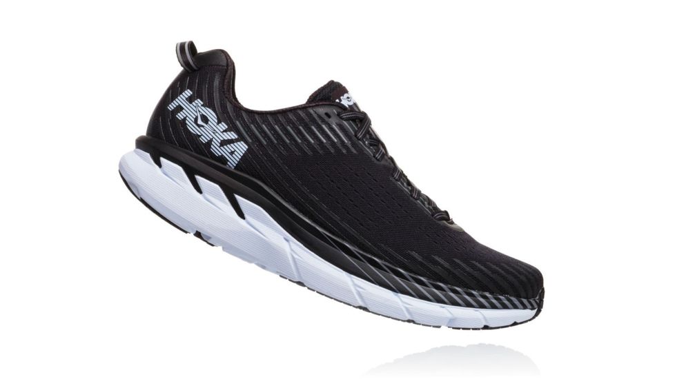 Hoka Clifton 5 Road Running Shoe - Mens, 1093755-BWHT, 7, Medium, 1093755-BWHT-7