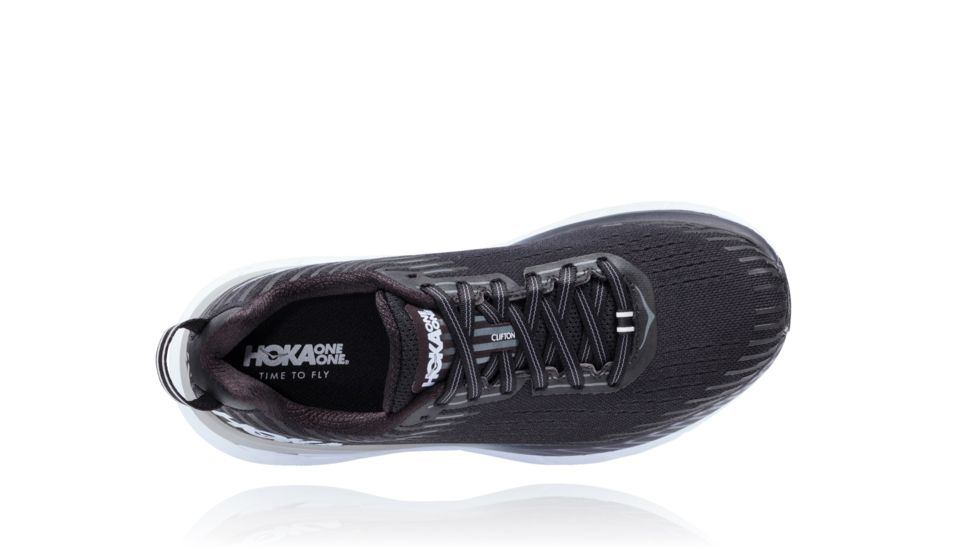 Hoka Clifton 5 Road Running Shoes - Women's, Black/White, Medium, 10, 1093756-BWHT-10