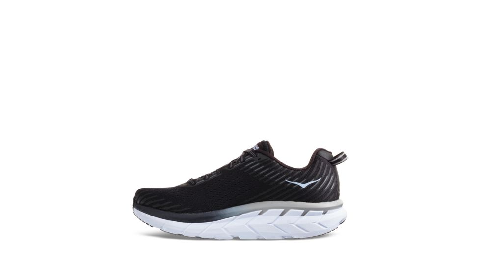 Hoka Clifton 5 Road Running Shoes - Women's, Black/White, Medium, 10, 1093756-BWHT-10