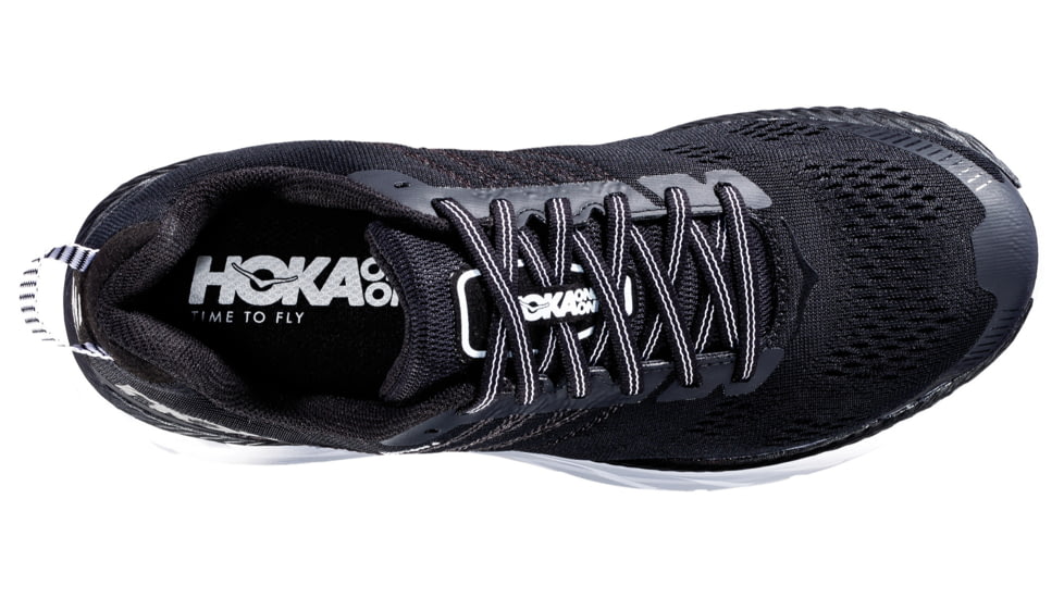 Hoka Clifton 6 Running Shoes - Mens, Black / White, Medium, 7, 1102872-BWHT-07