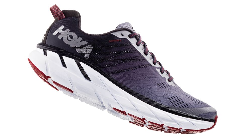 Hoka Clifton 6 Running Shoes - Mens, Gull / Obsidian, Medium, 7, 1102872-GOBS-07