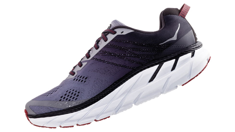 Hoka Clifton 6 Running Shoes - Mens, Gull / Obsidian, Medium, 7, 1102872-GOBS-07