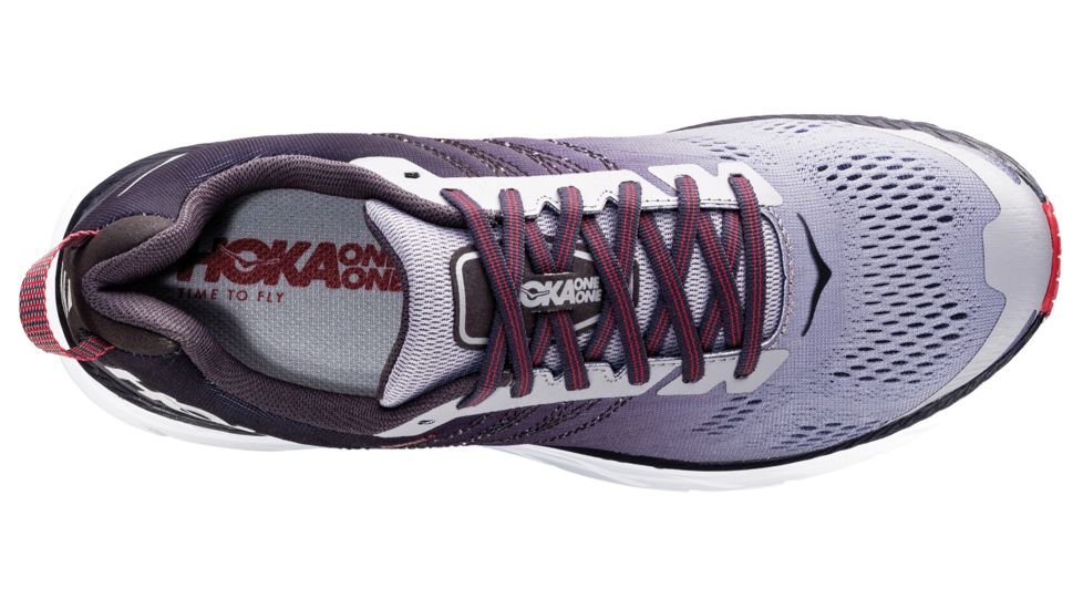 Hoka Clifton 6 Running Shoes - Mens, Gull / Obsidian, Medium, 7, 1102872-GOBS-07