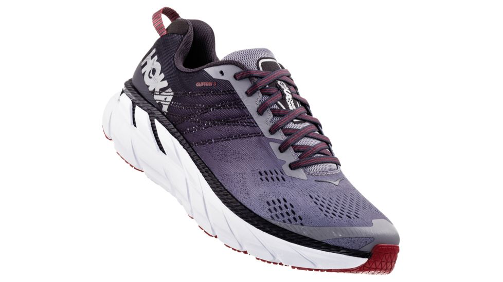 Hoka Clifton 6 Running Shoes - Mens, Gull / Obsidian, Medium, 7, 1102872-GOBS-07