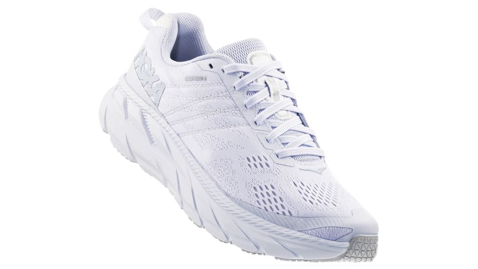 Hoka Clifton 6 Running Shoes - Women's, White / Lunar Rock, Medium, 6.5, 1102873-WLRC-06.5
